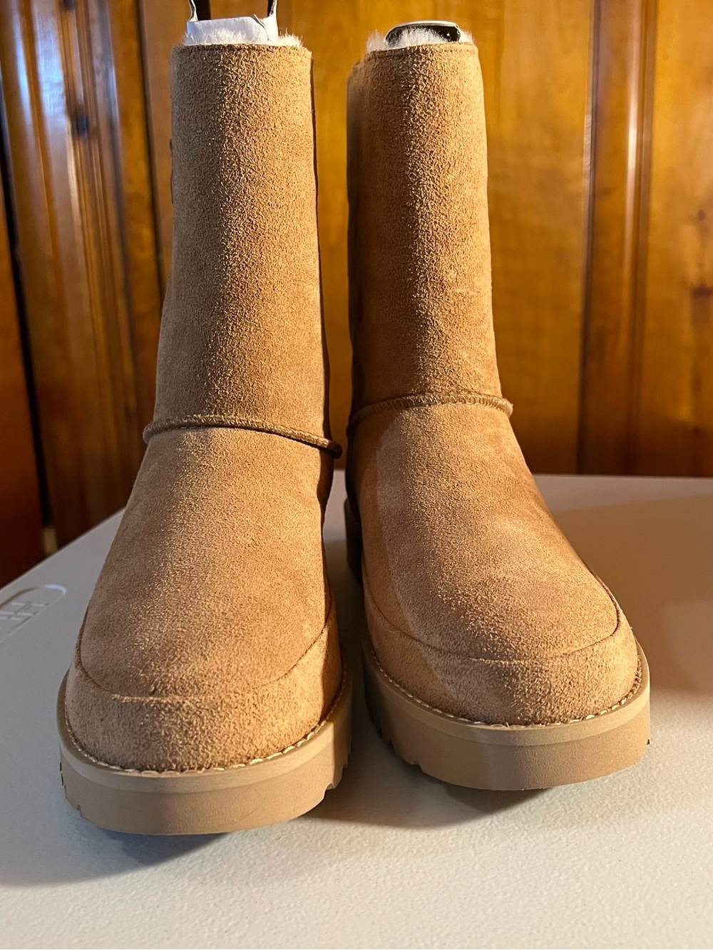 UGG Side 9 Women's Suede Zip-Back Winter Boot - Chestnut - Picture 2 of 6